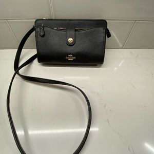 Coach black leather Noa pop-up crossbody